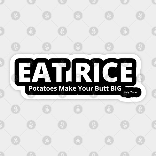 Eat Rice Sticker by Katy Heritage Society